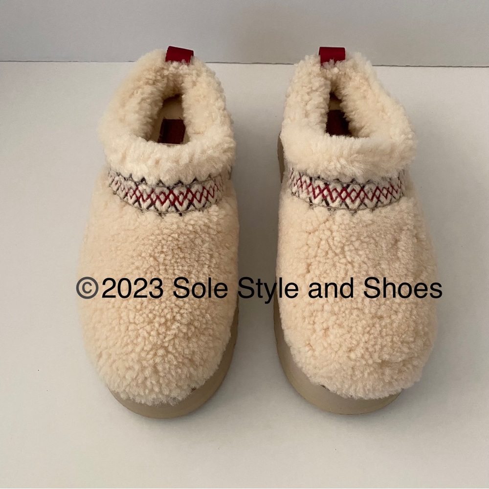 UGG Tazz UGG Braid Slippers Natural 9 New in Box - Picture 3 of 16